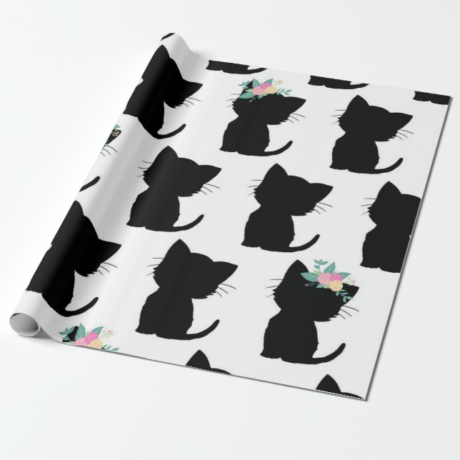 Papel De Presente Padrão de gato (Desenrolado)