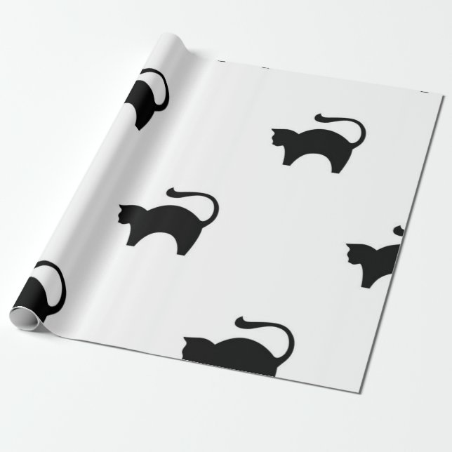Papel De Presente Padrão de gato (Desenrolado)