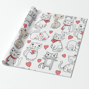 Papel De Presente Padrão de gato