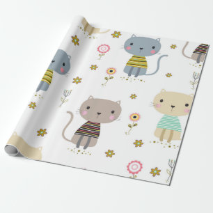 Papel De Presente Padrão de gato