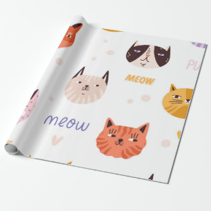 Papel De Presente Padrão de gato