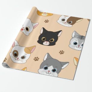 Papel De Presente Padrão de gato