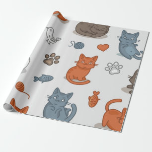 Papel De Presente Padrão de gato