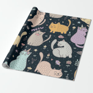 Papel De Presente Padrão de gato