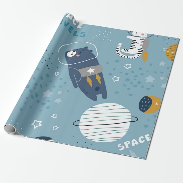 Papel De Presente Padrão de gato (Desenrolado)