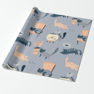 Papel De Presente Padrão de gato