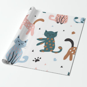 Papel De Presente Padrão de gato