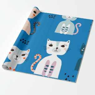 Papel De Presente Padrão de gato