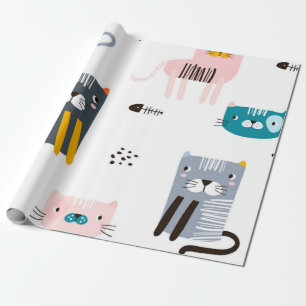 Papel De Presente Padrão de gato