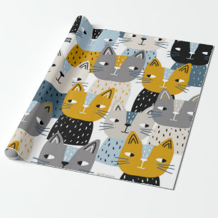 Papel De Presente Padrão de gato