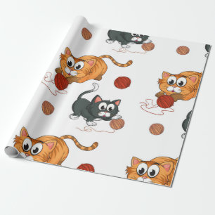 Papel De Presente Padrão de gato
