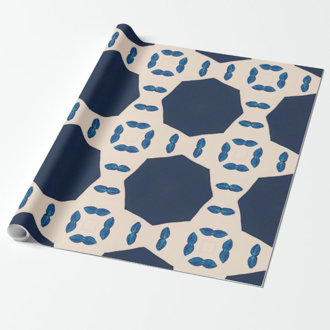 Papel De Presente Padrão de geometria reproduzível (Desenrolado)