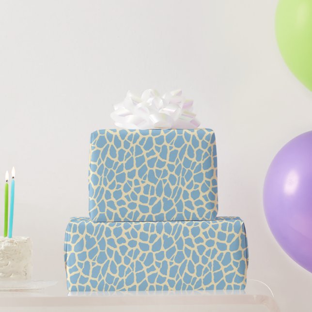 Papel De Presente Padrão de Girafa (Presentes para festas)
