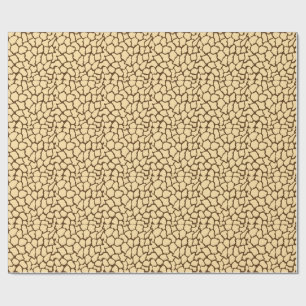 Papel De Presente Padrão de Girafa Marrom – Estampa Minimalista de A