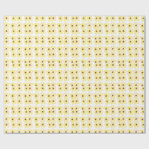 Papel De Presente Padrão de girassol castanho-amarelo ventre floral