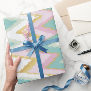 Papel De Presente Padrão de gíria tribal de ikat giro colorido