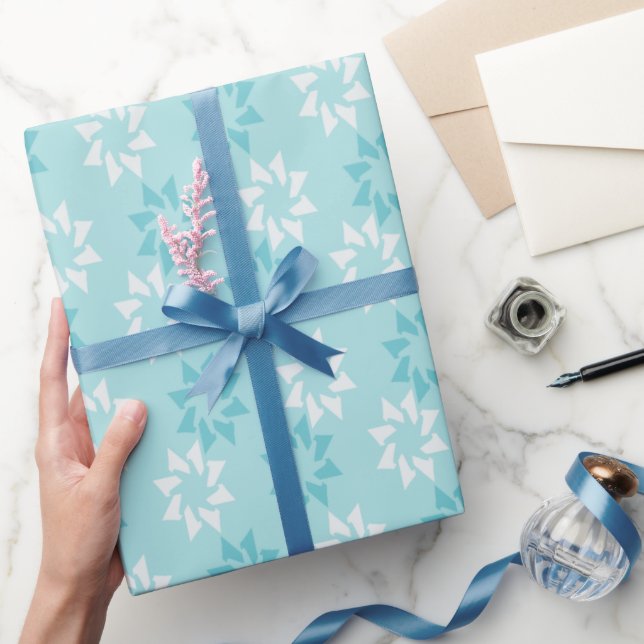 Papel De Presente Padrão de giro azul-claro (Presentear)