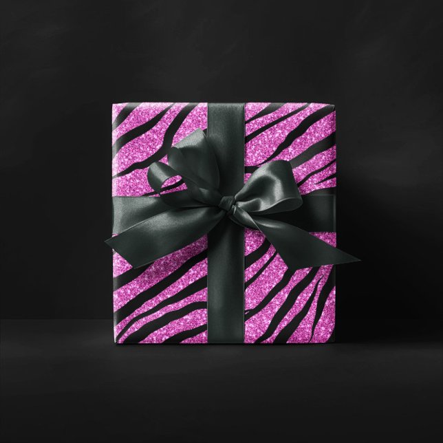 Papel De Presente Padrão de Gliteria Zebra roxa (Criador carregado)
