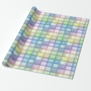 Papel De Presente Padrão de gota de água do Azulejo de vidro quadrad