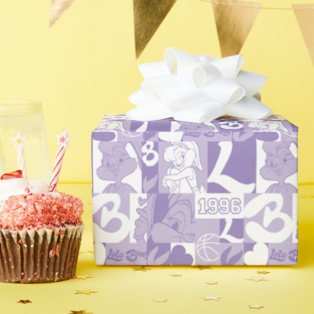 Papel De Presente Padrão de Grade Lola 96 (Festa de aniversário)