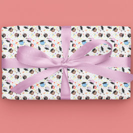 Papel De Presente Padrão de Graduação Donuts e Graus