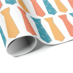 Papel De Presente Padrão de Gravata Colorido