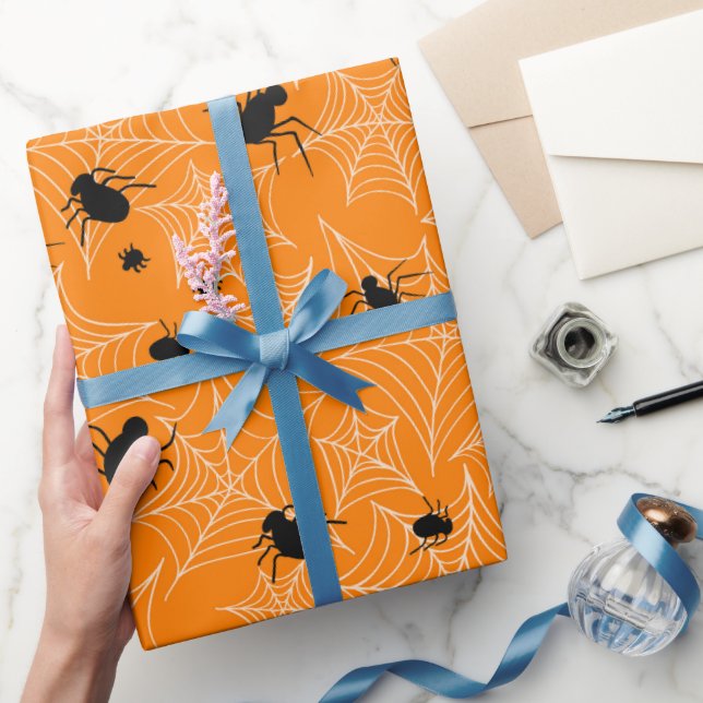 Papel De Presente Padrão de Halloween  (Presentear)