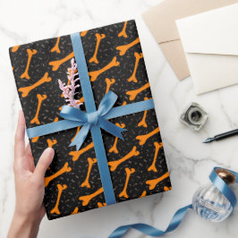 Papel De Presente Padrão de Halloween