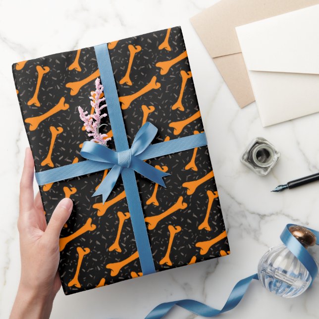 Papel De Presente Padrão de Halloween  (Presentear)