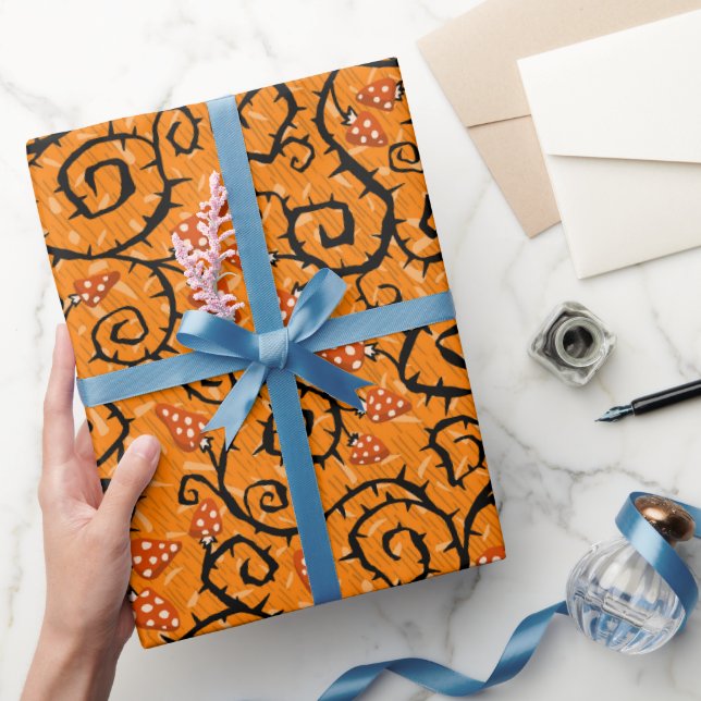 Papel De Presente Padrão de Halloween  (Presentear)