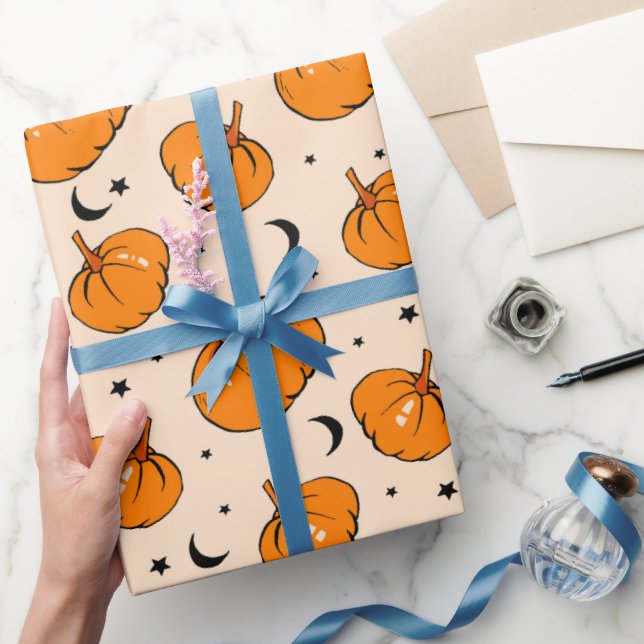Papel De Presente Padrão de Halloween  (Presentear)