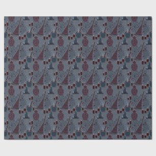 Papel De Presente Padrão de Halloween Mágico ao Luar