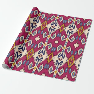 Papel De Presente Padrão de ikat chevron étnico tradicional