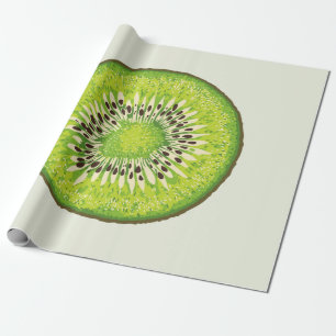 Papel De Presente Padrão de ilustração da Fatia de Kiwi