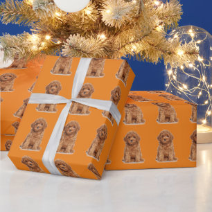 Papel De Presente Padrão de imagem de foto personalizado laranja