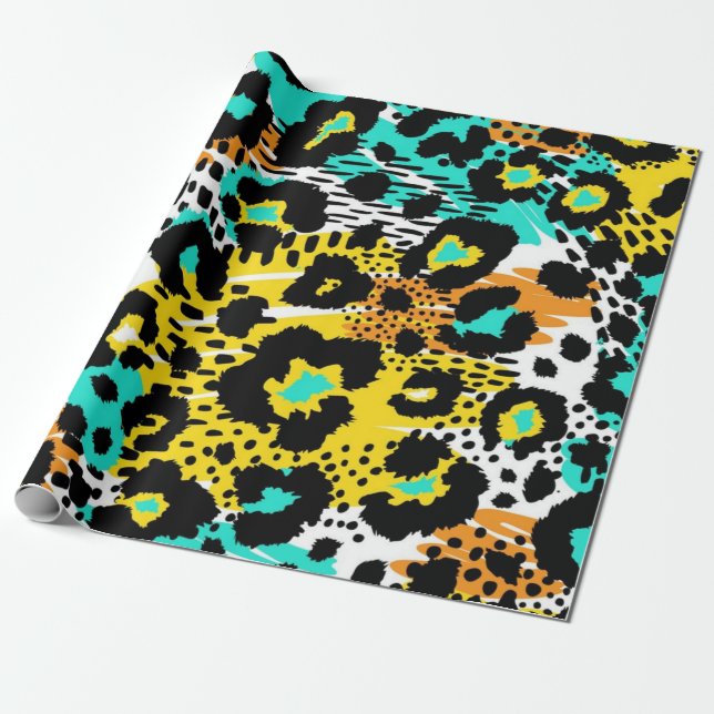 Papel De Presente Padrão de impressão animal (Desenrolado)