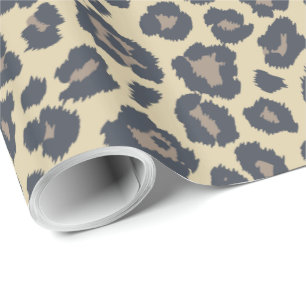 Papel De Presente Padrão de Impressão do Leopard do Chic Beige