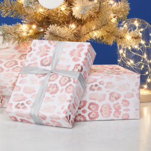Papel De Presente Padrão de impressão do leopardo-chico feminino ros