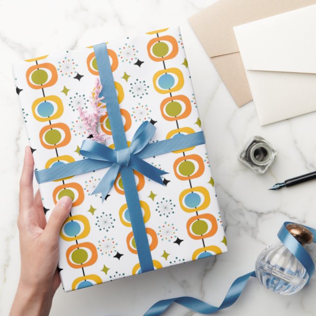 Papel De Presente Padrão de Interrupção de Inicialização do Meio séc (Presentear)