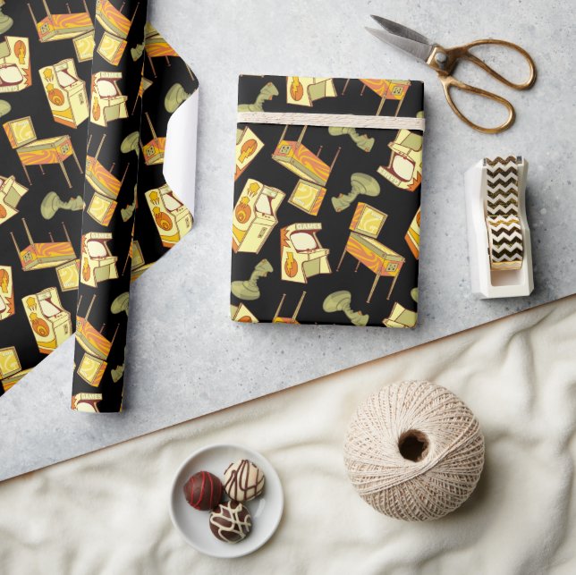 Papel De Presente Padrão de Jogos Retroativos (Artesanato)