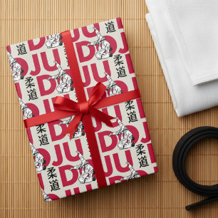 Papel De Presente Padrão de Judô - Kanji, Judoka