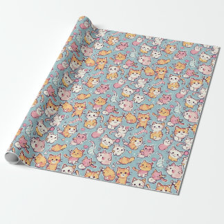 Papel De Presente Padrão de Kittens
