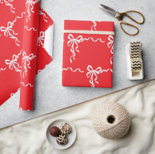 Papel De Presente Padrão de Laço Elegante