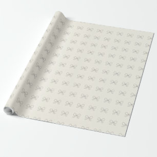 Papel De Presente Padrão de Laço Elegante Dia das Mães