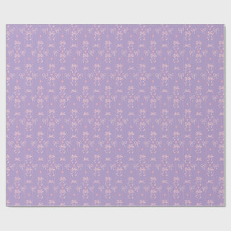 Papel De Presente Padrão de Laço Rosa Fofo | Estética Coquette