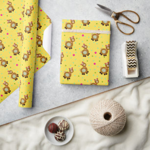 Papel De Presente Padrão de Lamas