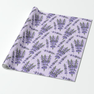 Papel De Presente padrão de lavanda