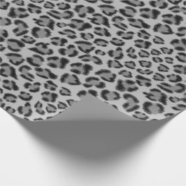 Papel De Presente Padrão de leopardo de cinzas negras, padrão de chi