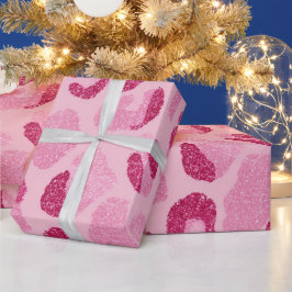 Papel De Presente Padrão de leopardo rosa brilhante