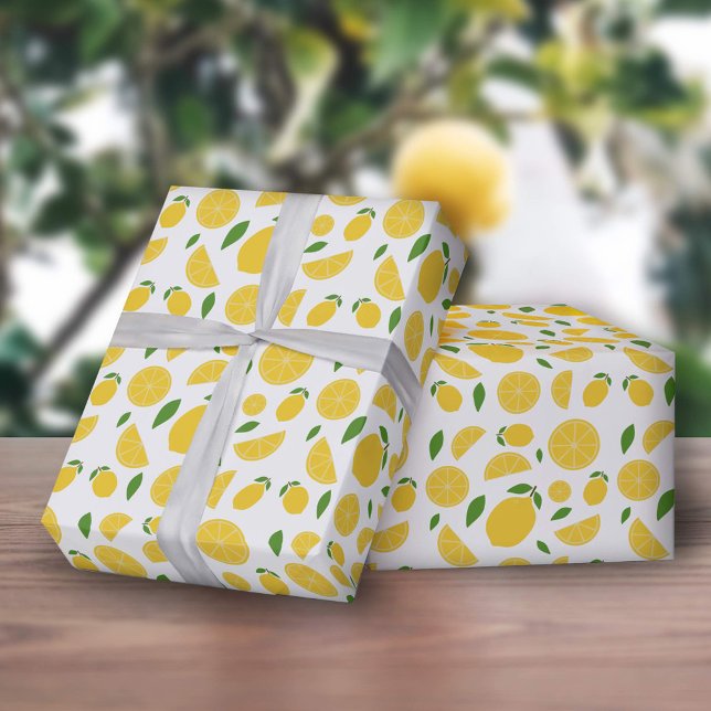 Papel De Presente Padrão de limão (Lemon Pattern Wrapping Paper)